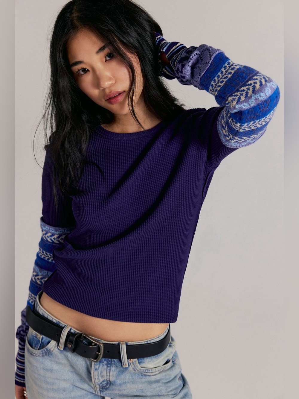 NWT FREE PEOPLE WE THE FREE All In Cuff | Shibori Combo MSRP $78 Size L